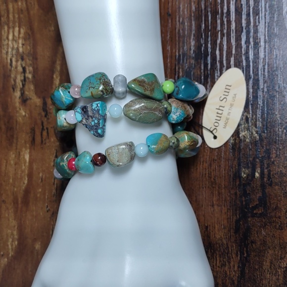 South Sun Nugget Stretch Bracelet  3 pc Set - Picture 2 of 4